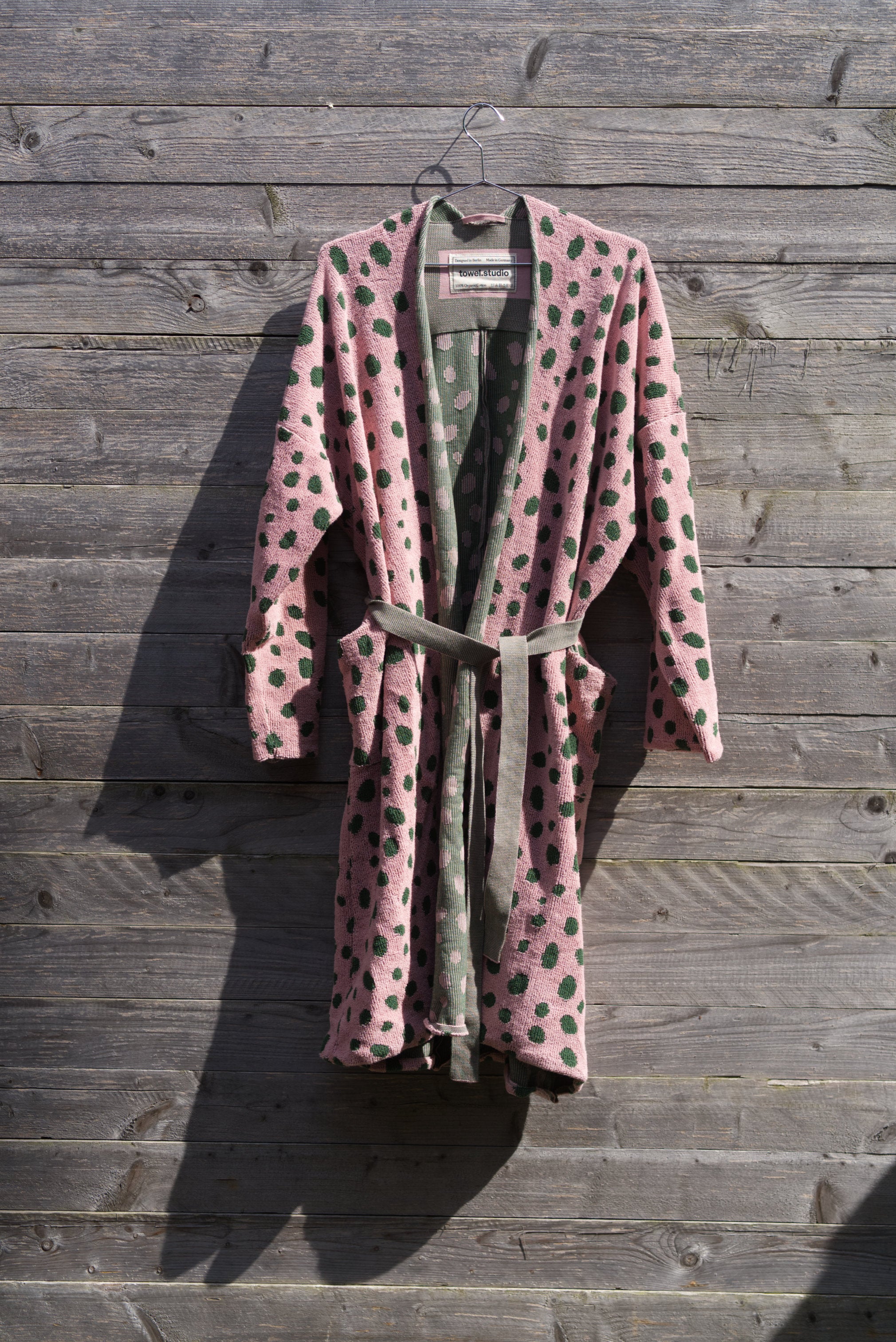 Pebbles Bathrobe | Pink & Green towel.studio Pebbles Bathrobe | Pink & Green towel.studio