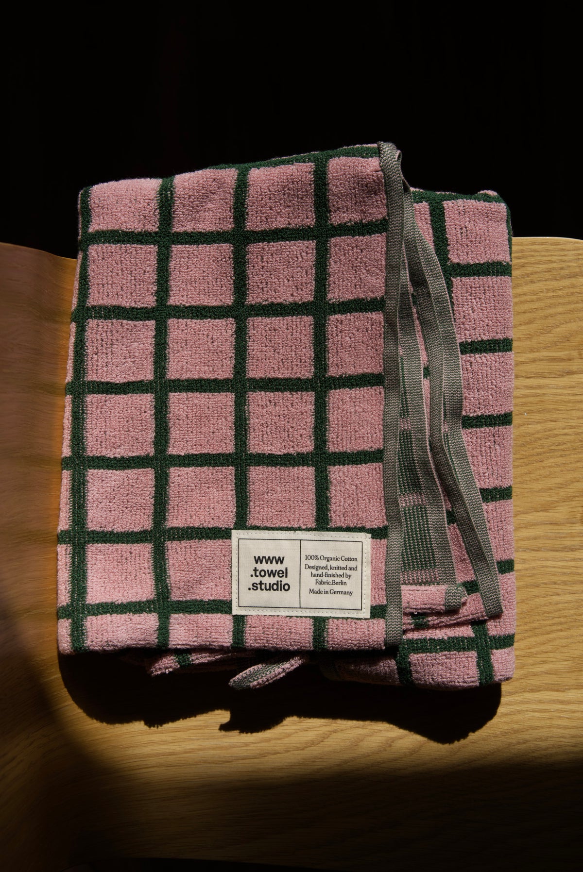 Tiles Bath Towel | Pink & Green