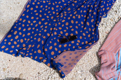 Pebbles Beach Towel | Azure & Chestnut