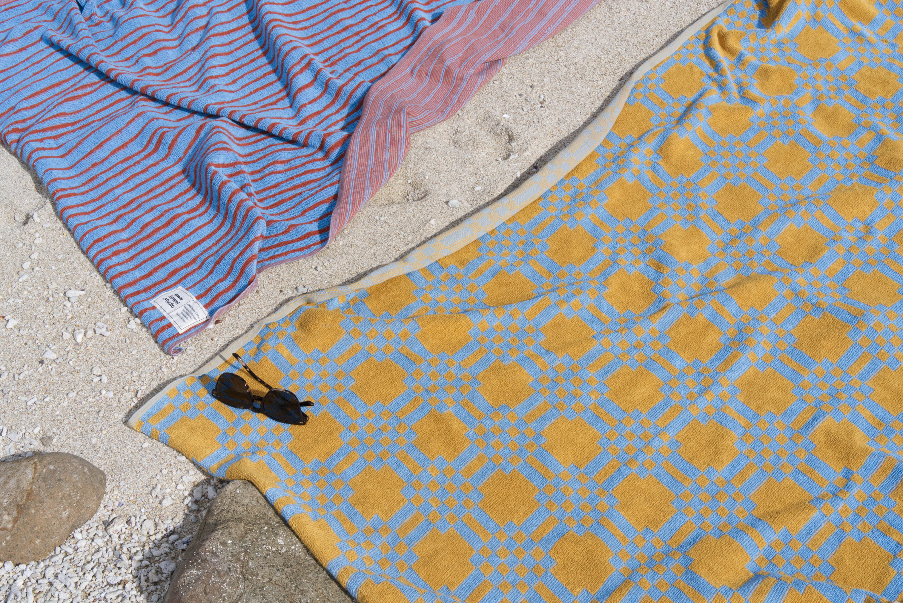 Weave Beach Towel | Caramel & Sky