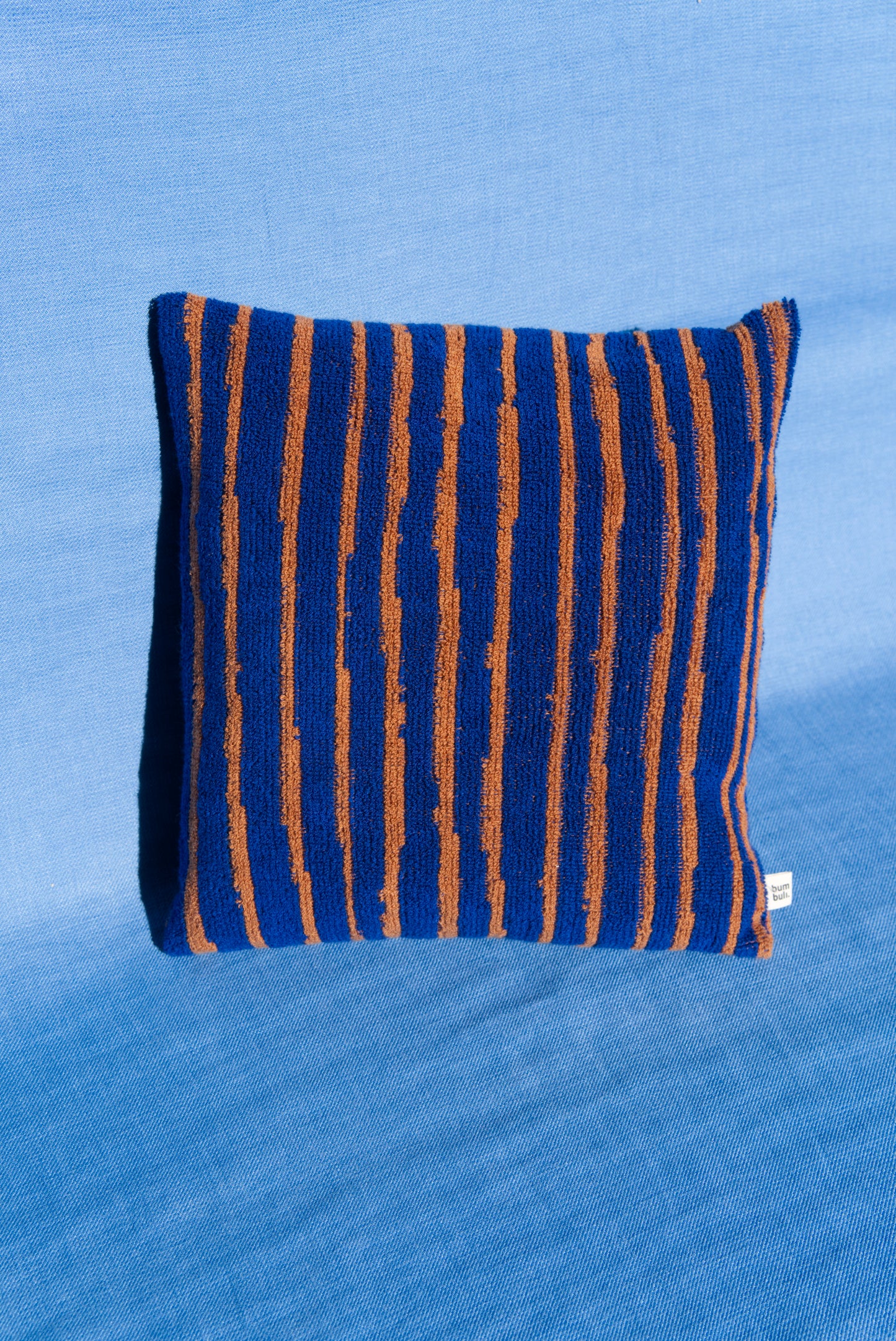 Stripe Throw Pillow | Azure & Chestnut