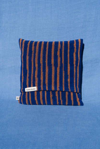 Stripe Throw Pillow | Azure & Chestnut