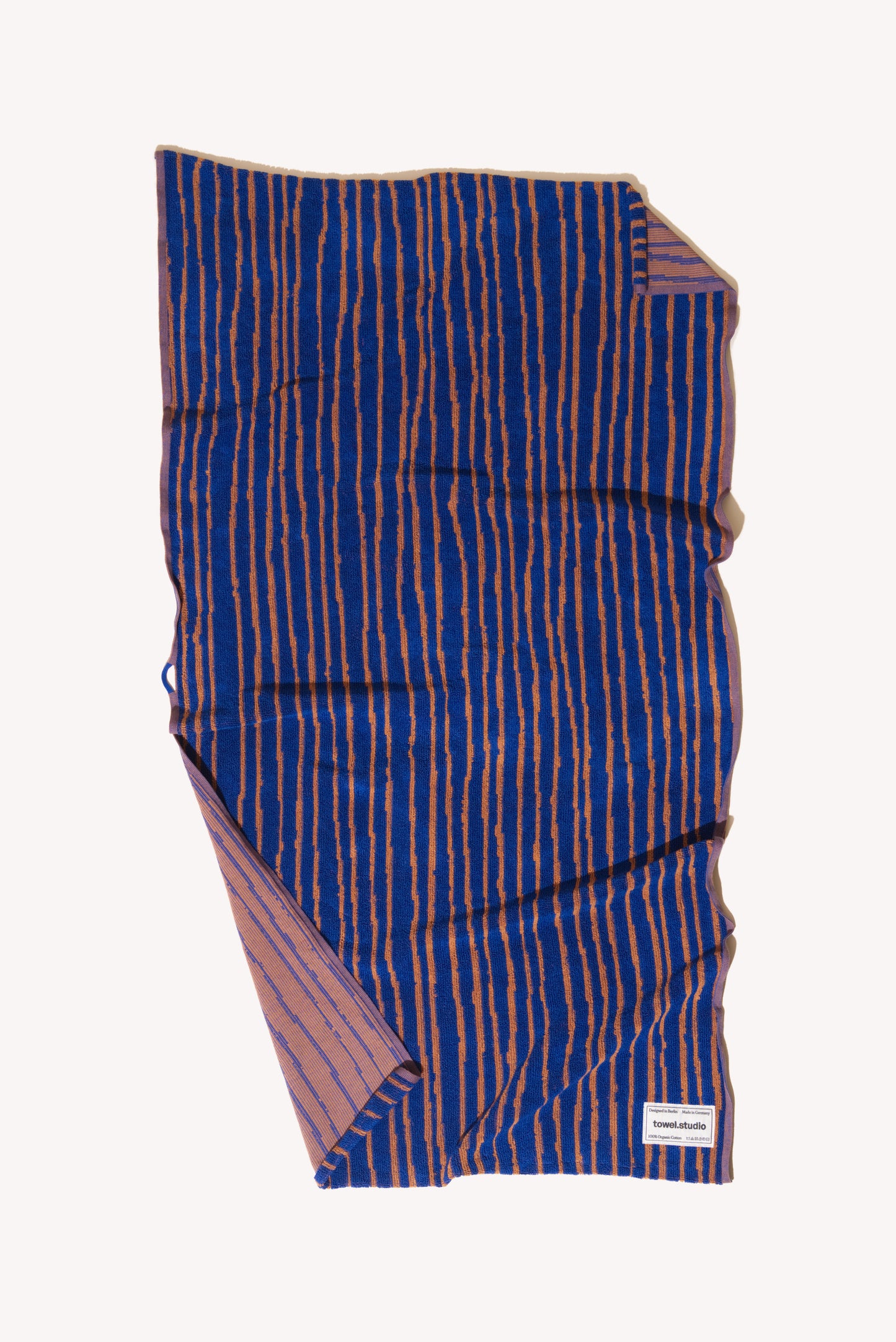 Stripe Bath Towel | Azure & Chestnut