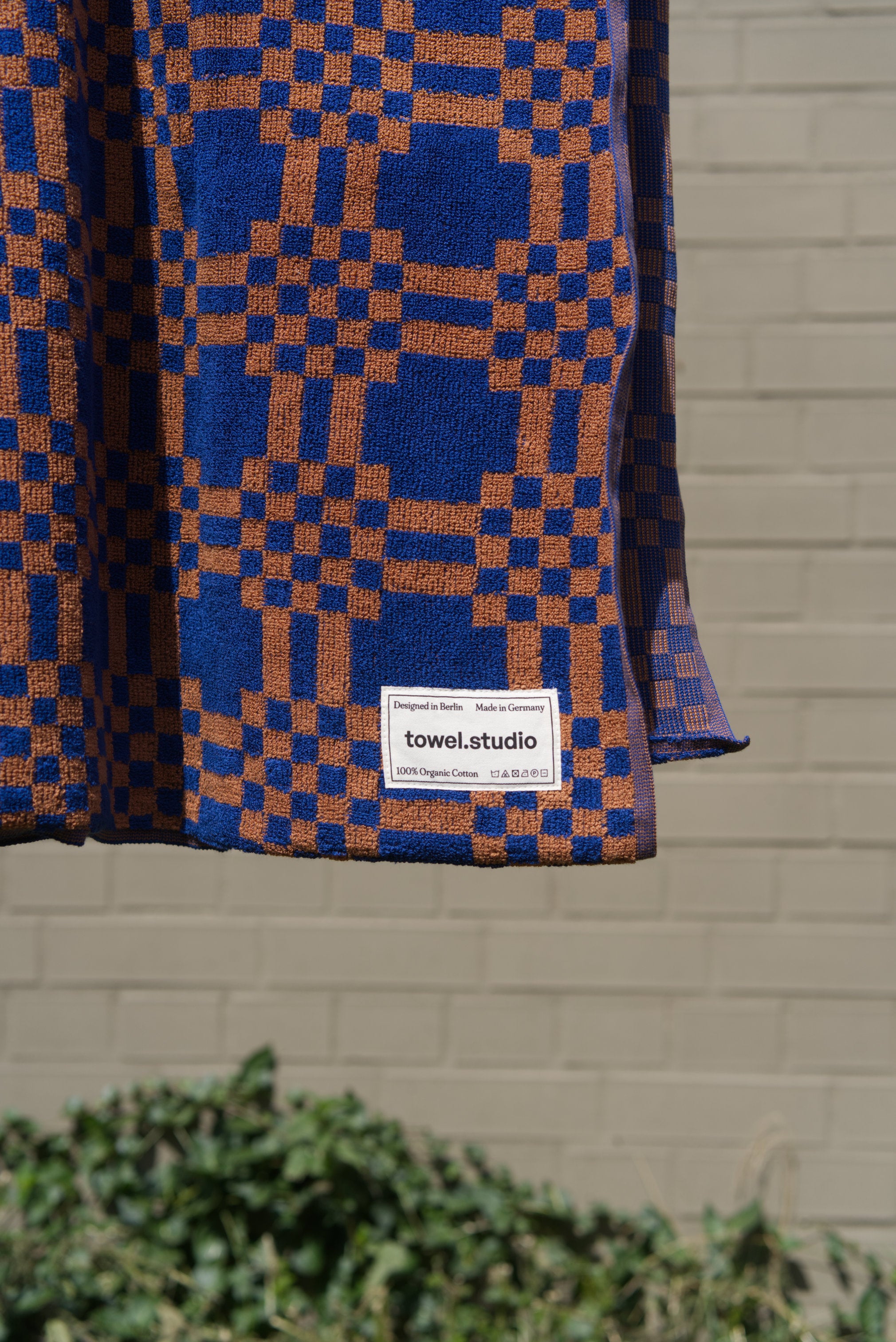 Weave Bath Towel | Azure & Chestnut