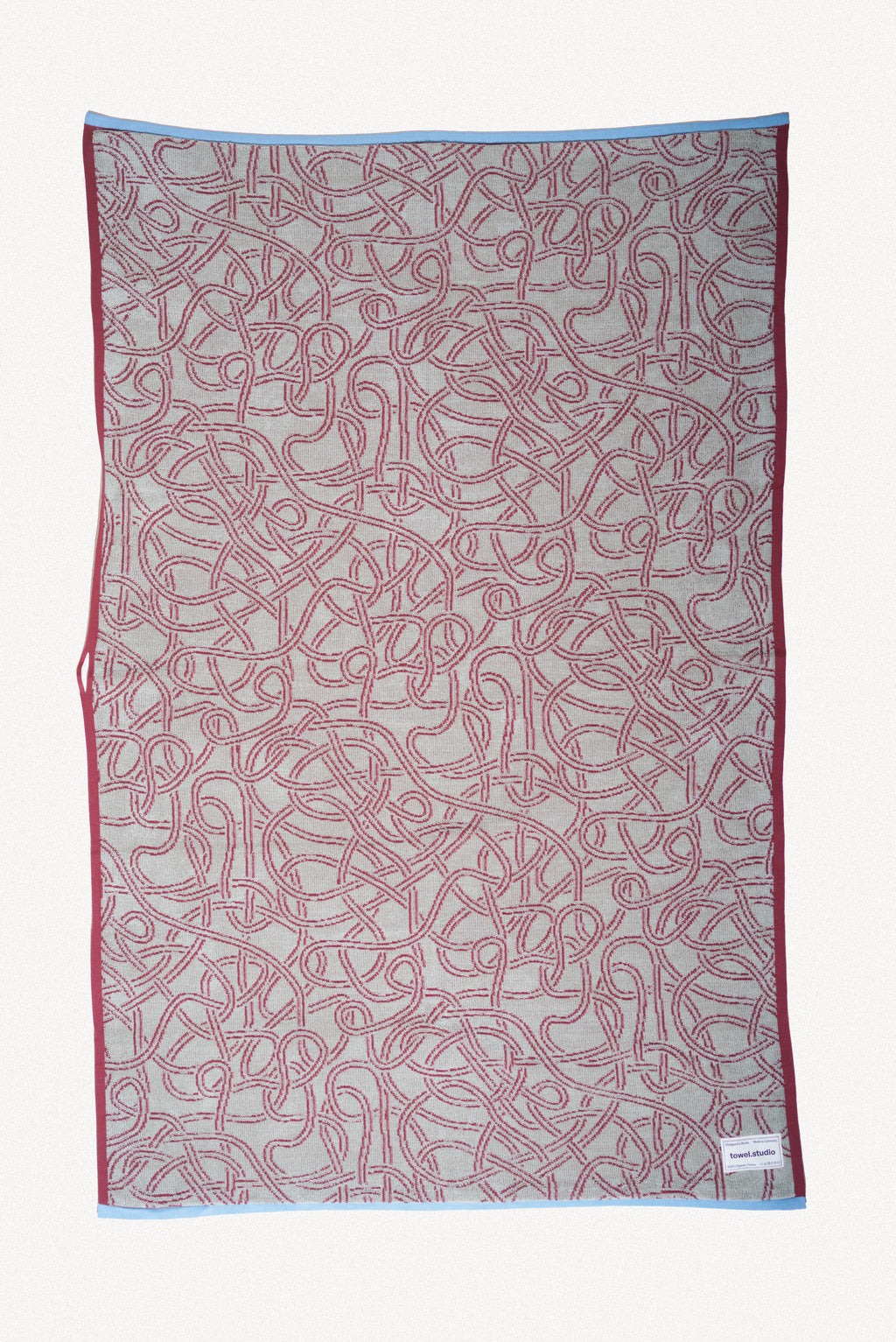 Cable Jumble Beach Towel | Burgundy