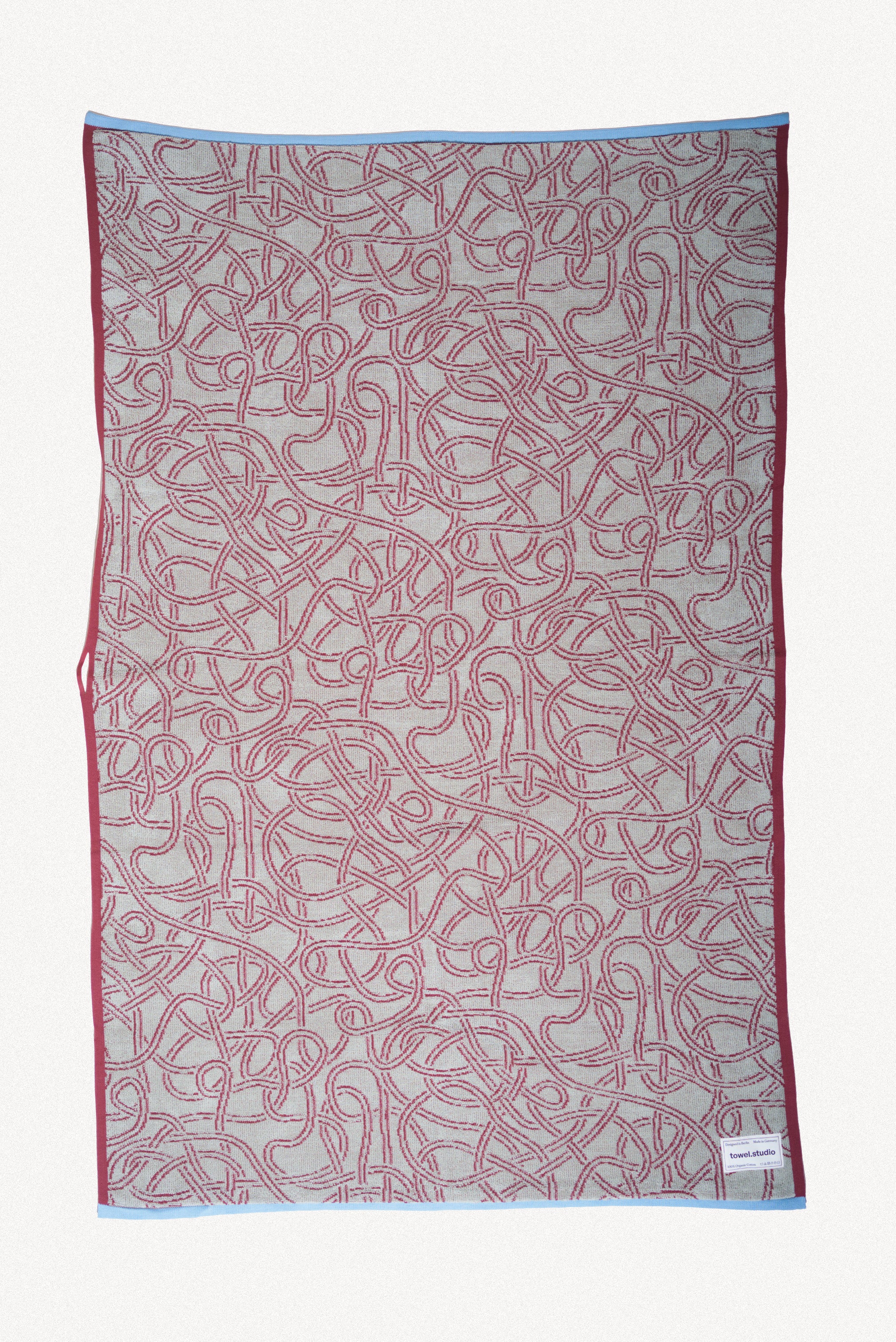 Cable Jumble Beach Towel | Burgundy