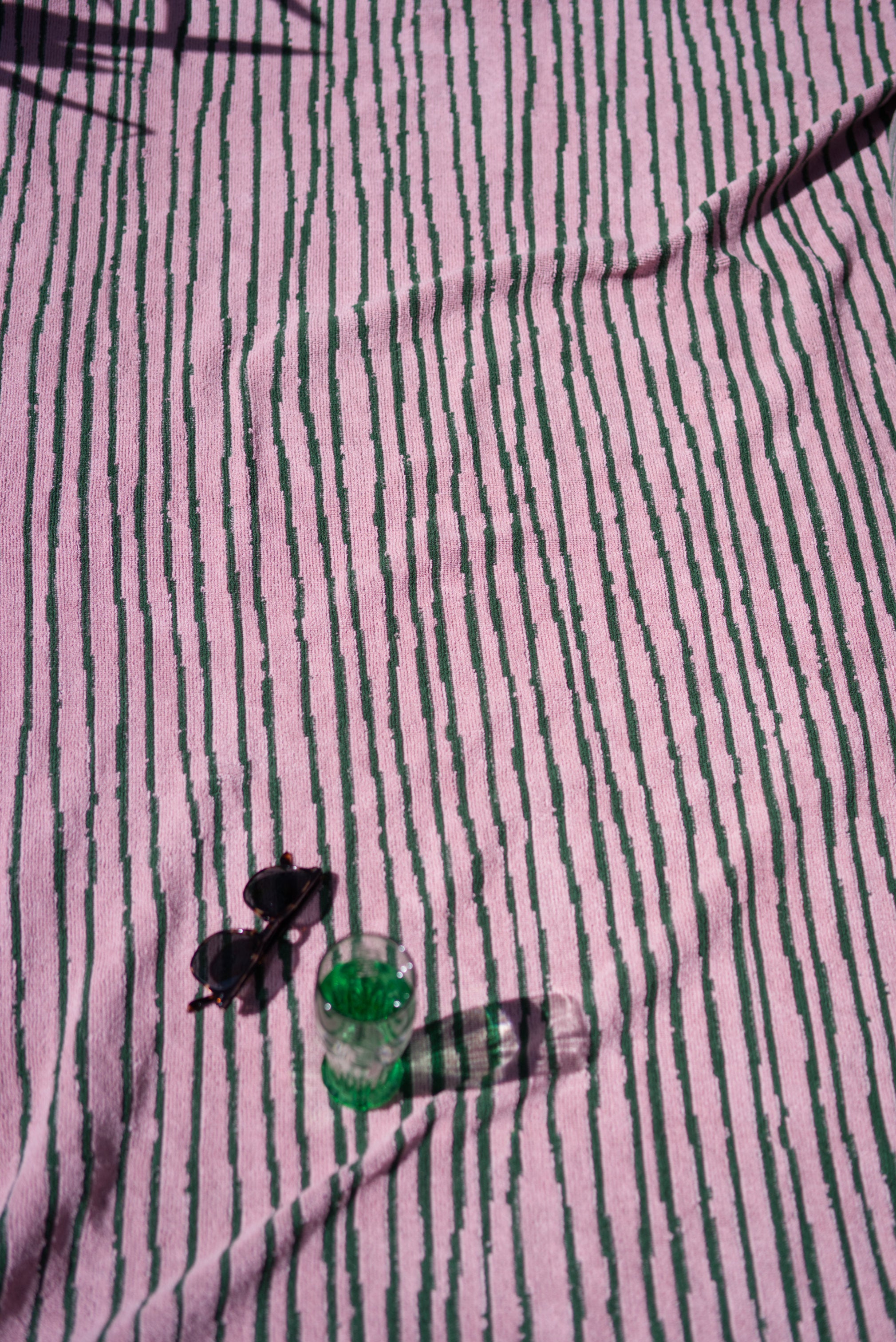 Stripe Beach Towel | Pink & Green