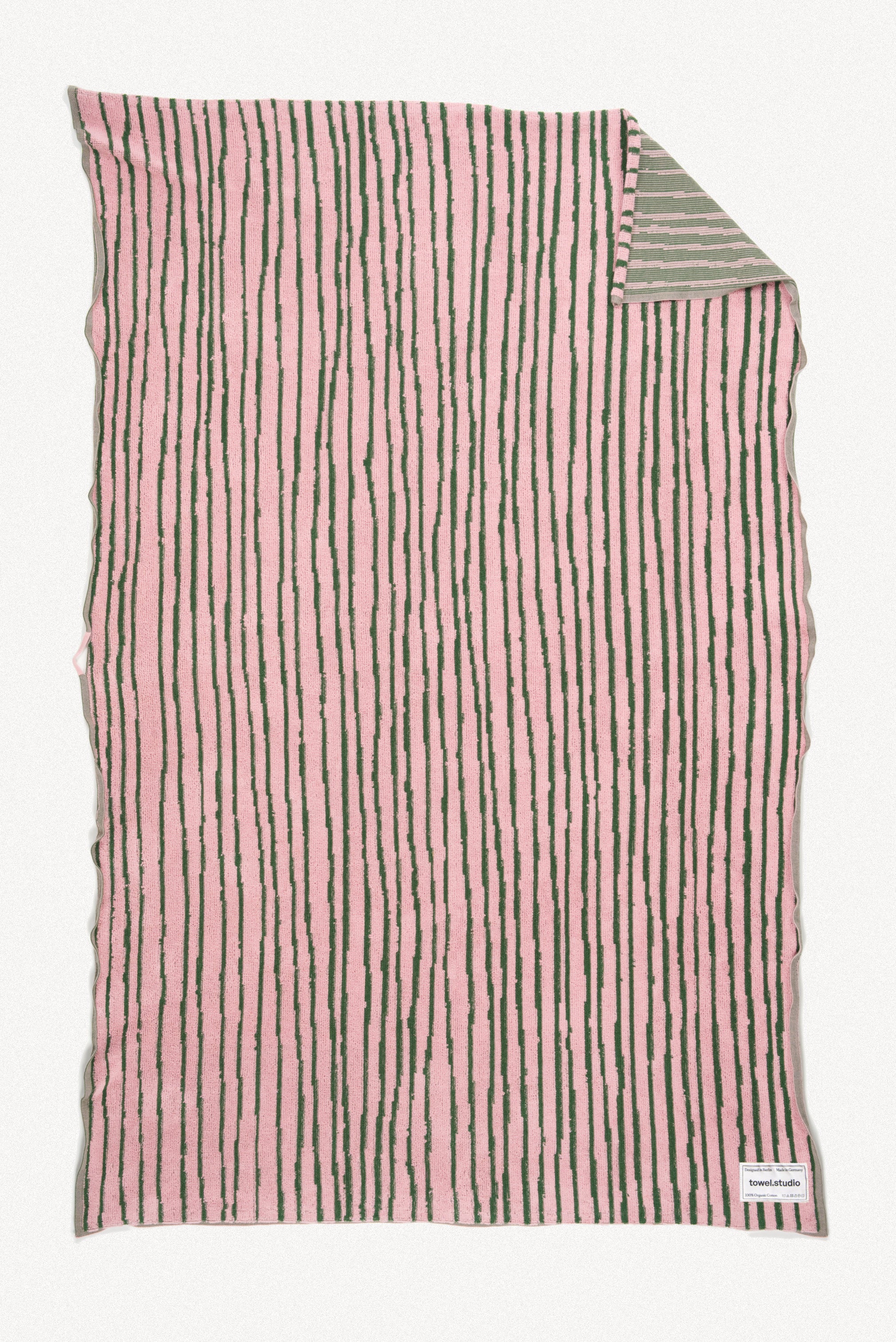 Stripe Beach Towel | Pink & Green