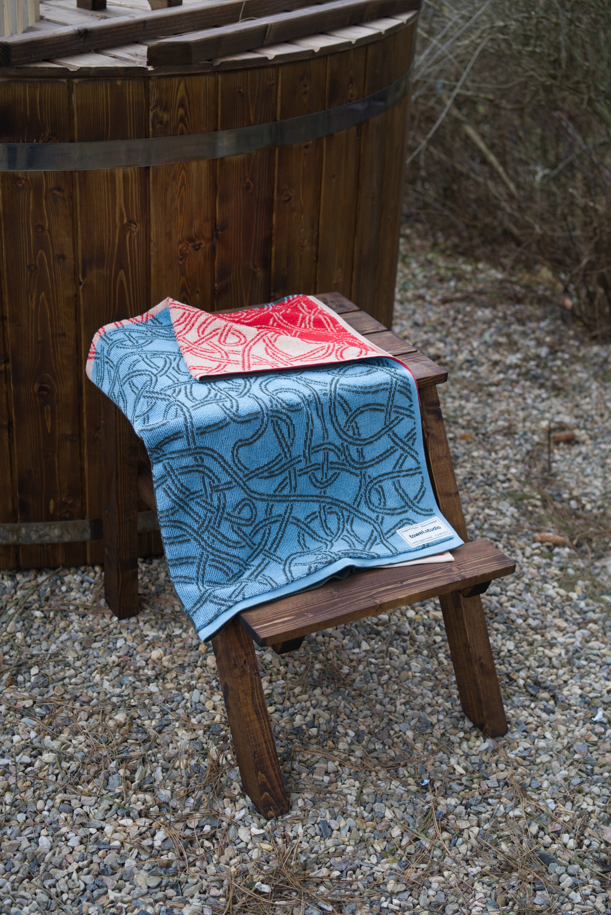 Cable Jumble Blanket Towel | Poppy