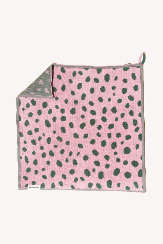 Pebbles Guest Towel | Pink & Green