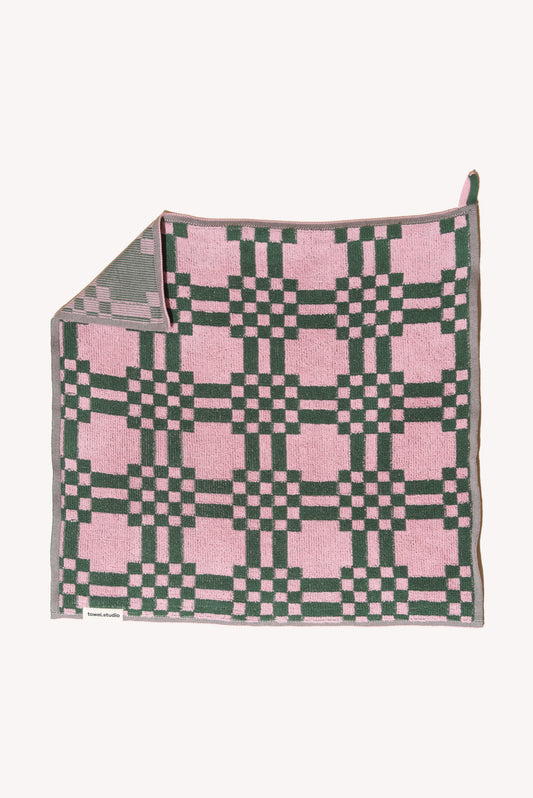 Weave Gästehandtuch | Pink & Green