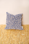 Worm Throw Pillow | Electric Blue
