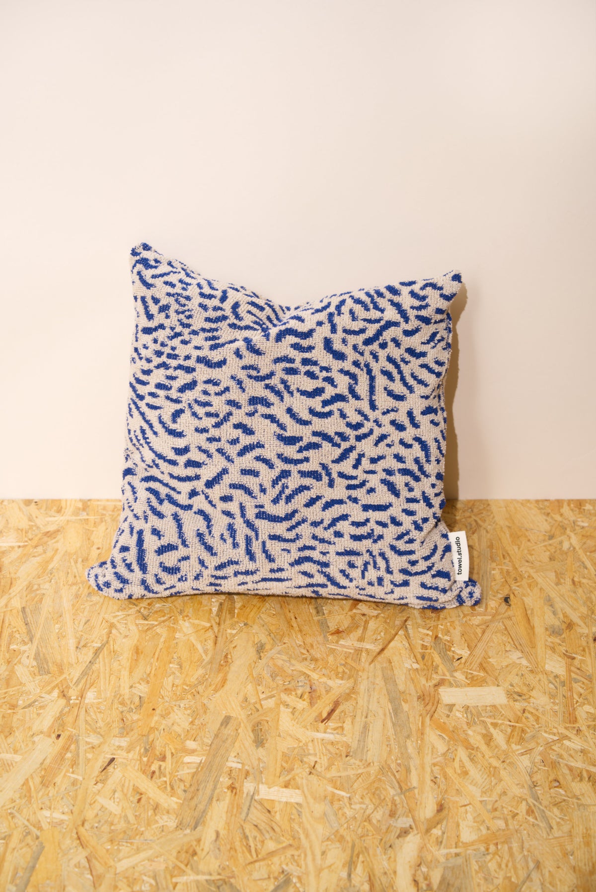 Worm Throw Pillow | Electric Blue