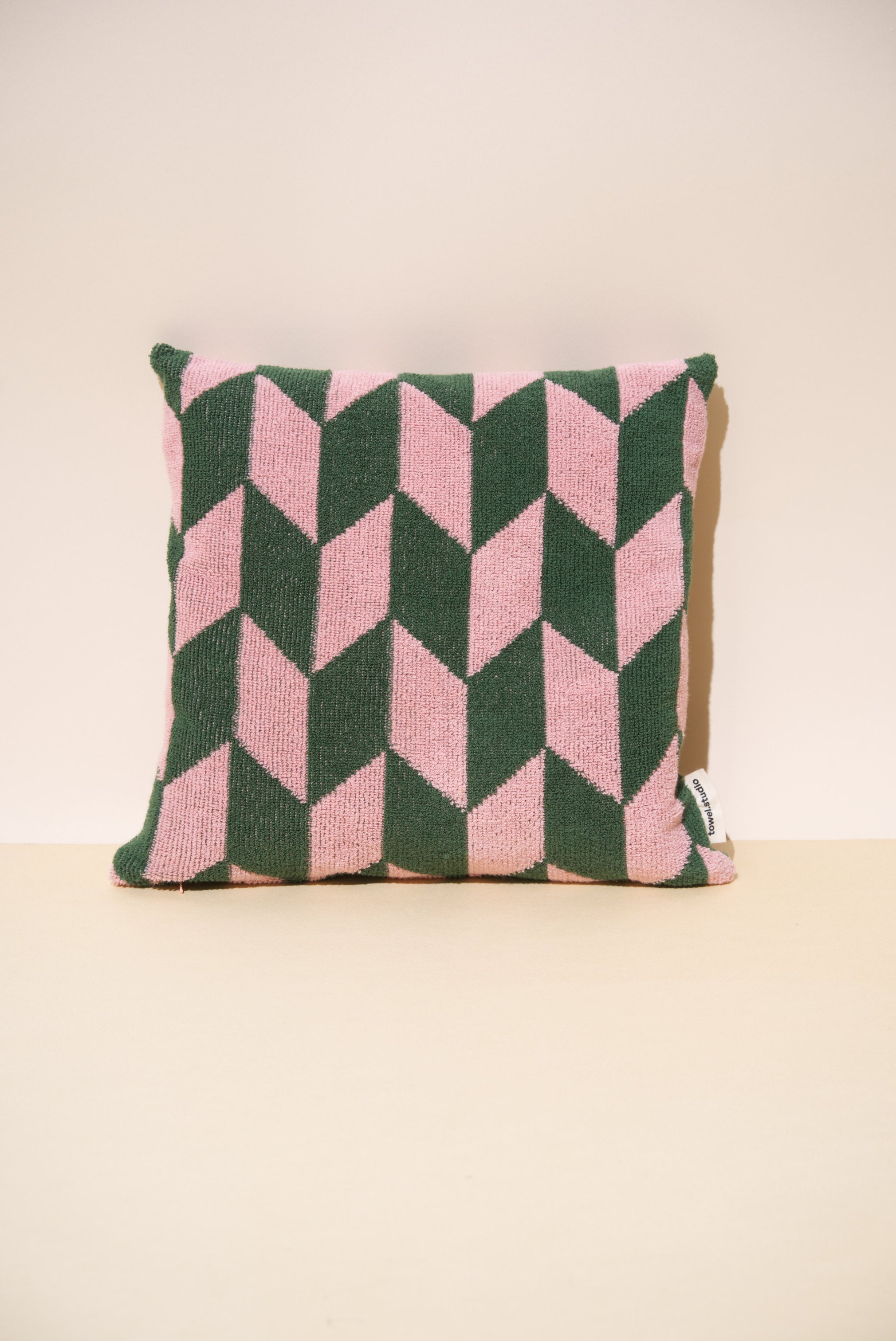 Arrow Tail Throw Pillow | Pink & Green