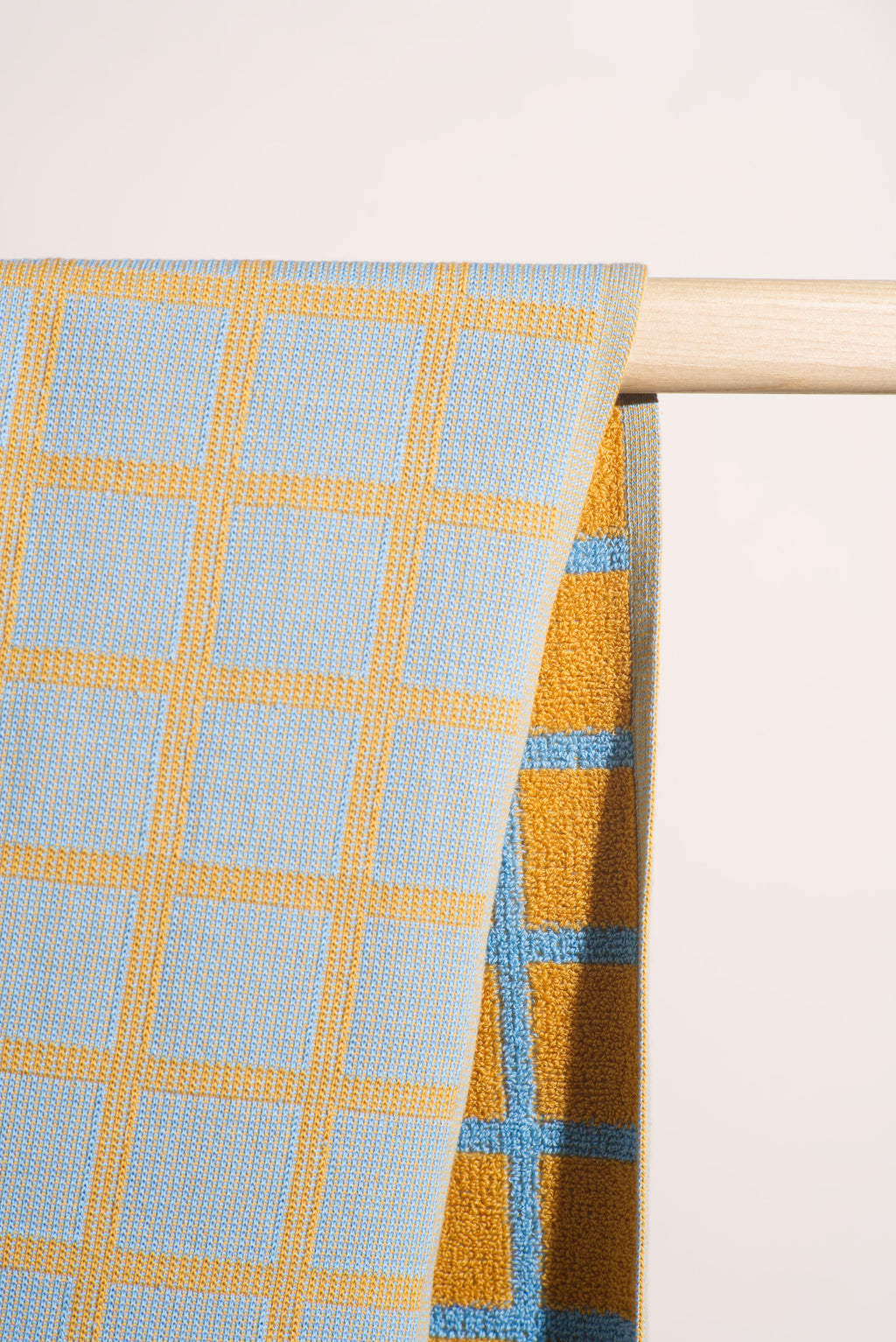 Tiles Bath Towel | Caramel & Sky
