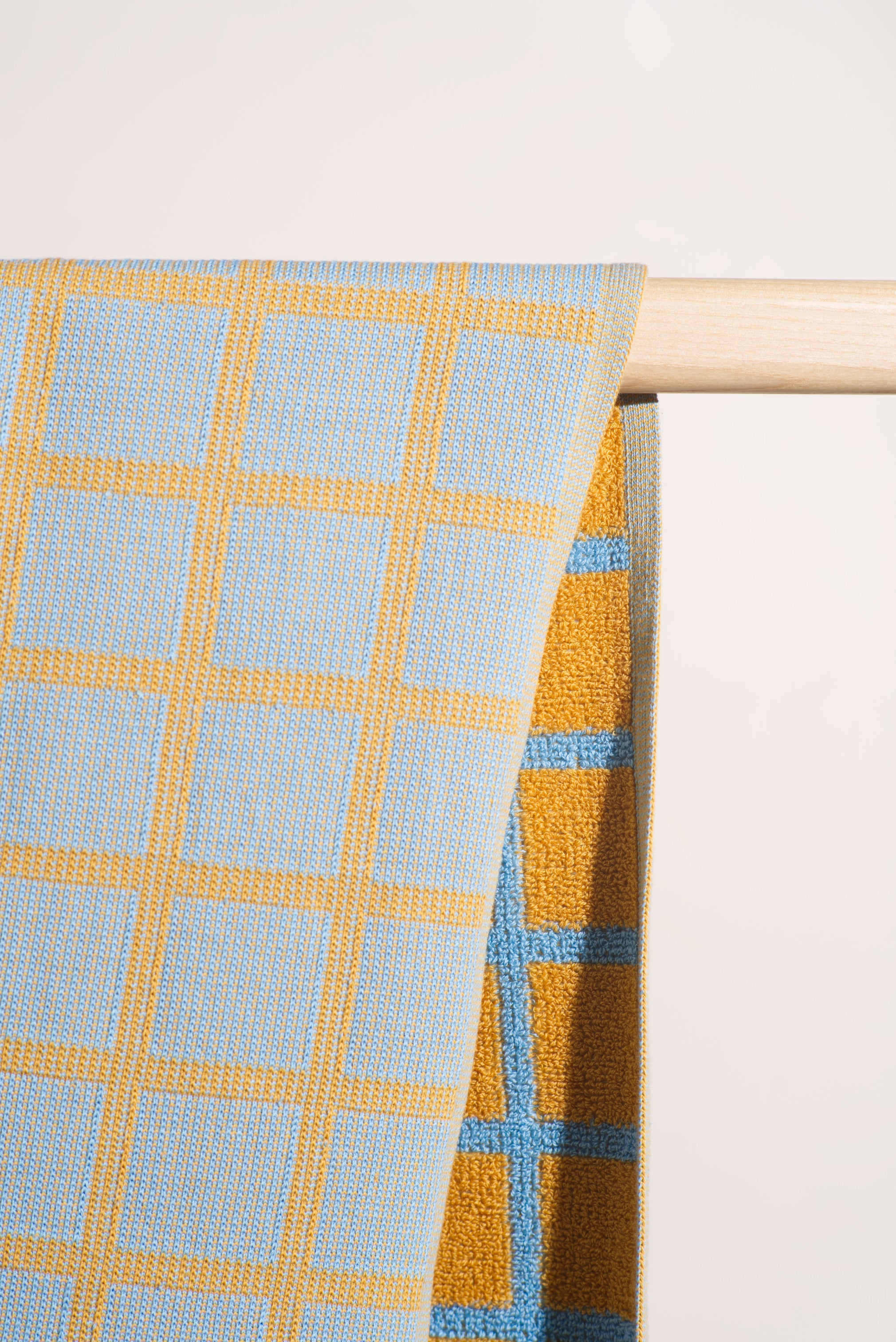 Tiles Bath Towel | Caramel & Sky