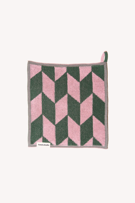 Arrow Tail Waschlappen | Pink & Green