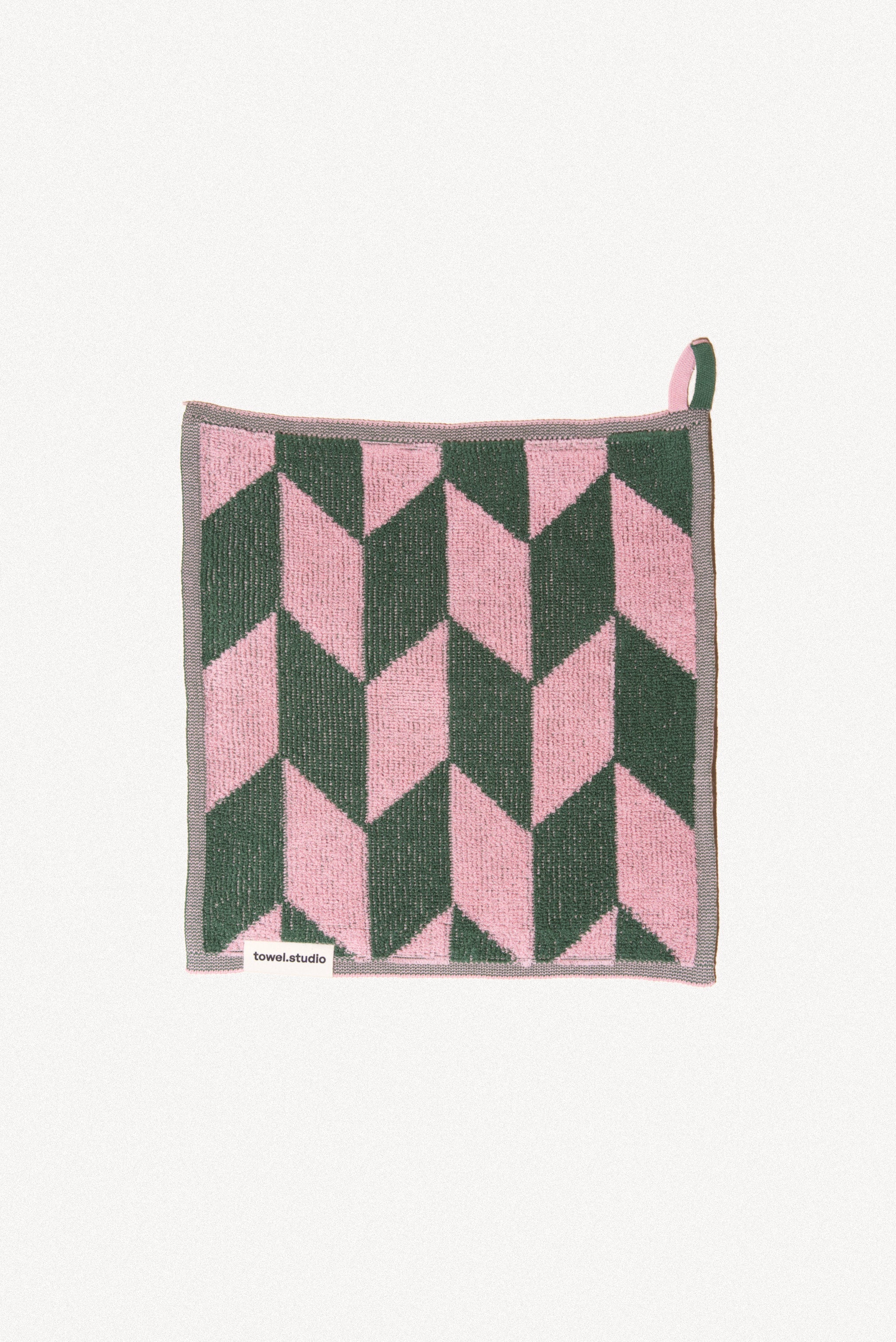 Arrow Tail Wash Cloth | Pink & Green