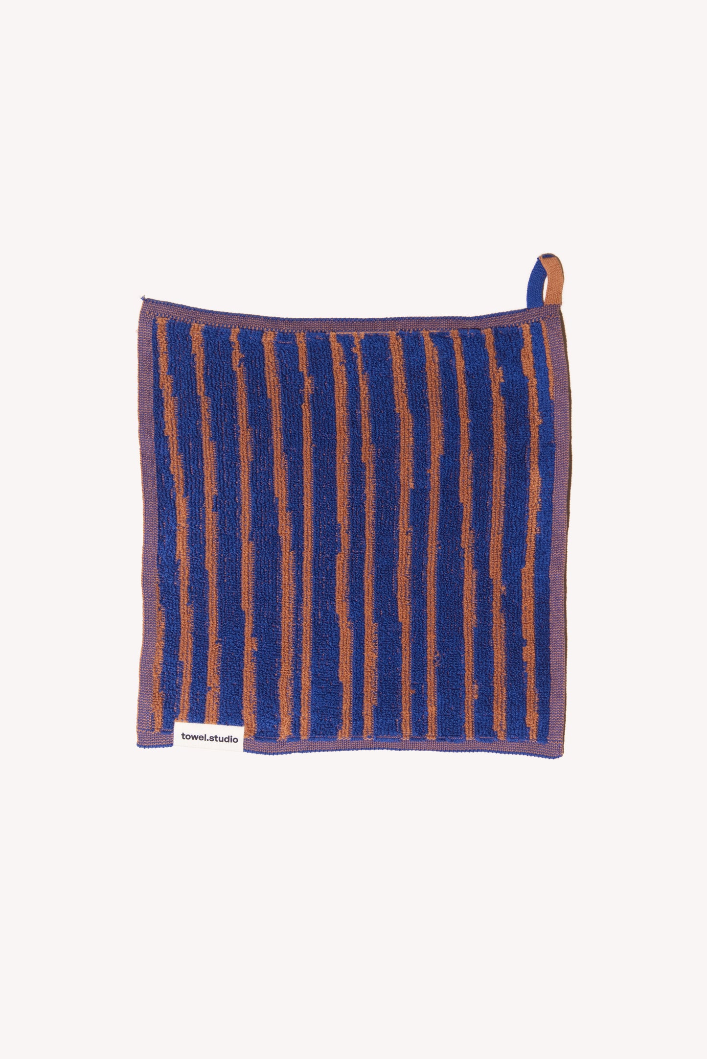 Stripe Waschlappen | Azure & Chestnut