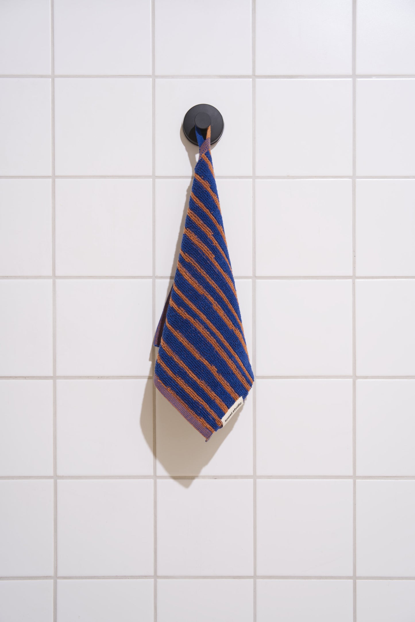 Stripe Wash Cloth | Azure & Chestnut
