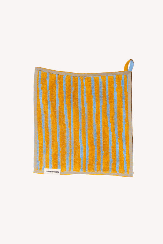 Stripe Wash Cloth | Caramel & Sky
