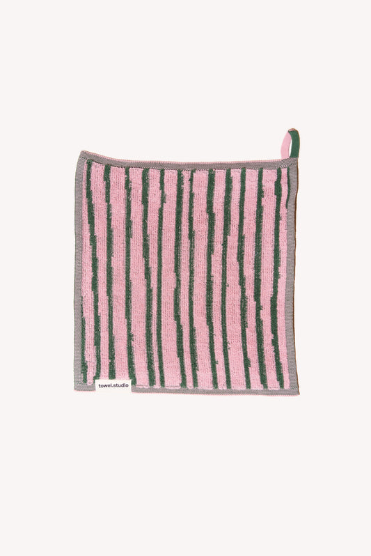 Stripe Wash Cloth | Pink & Green