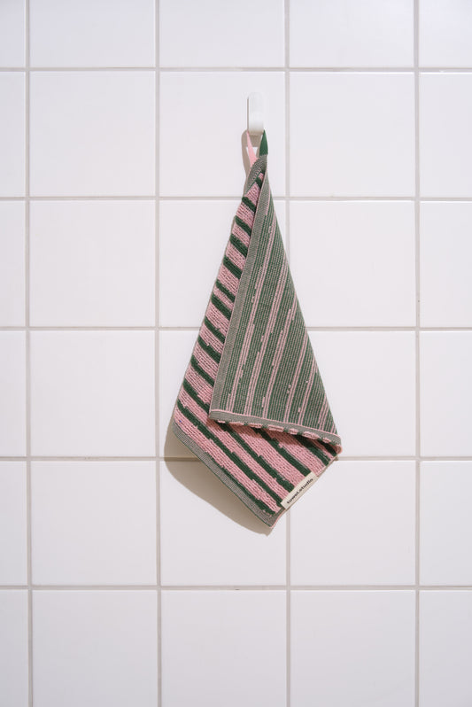 Stripe Waschlappen | Pink & Green