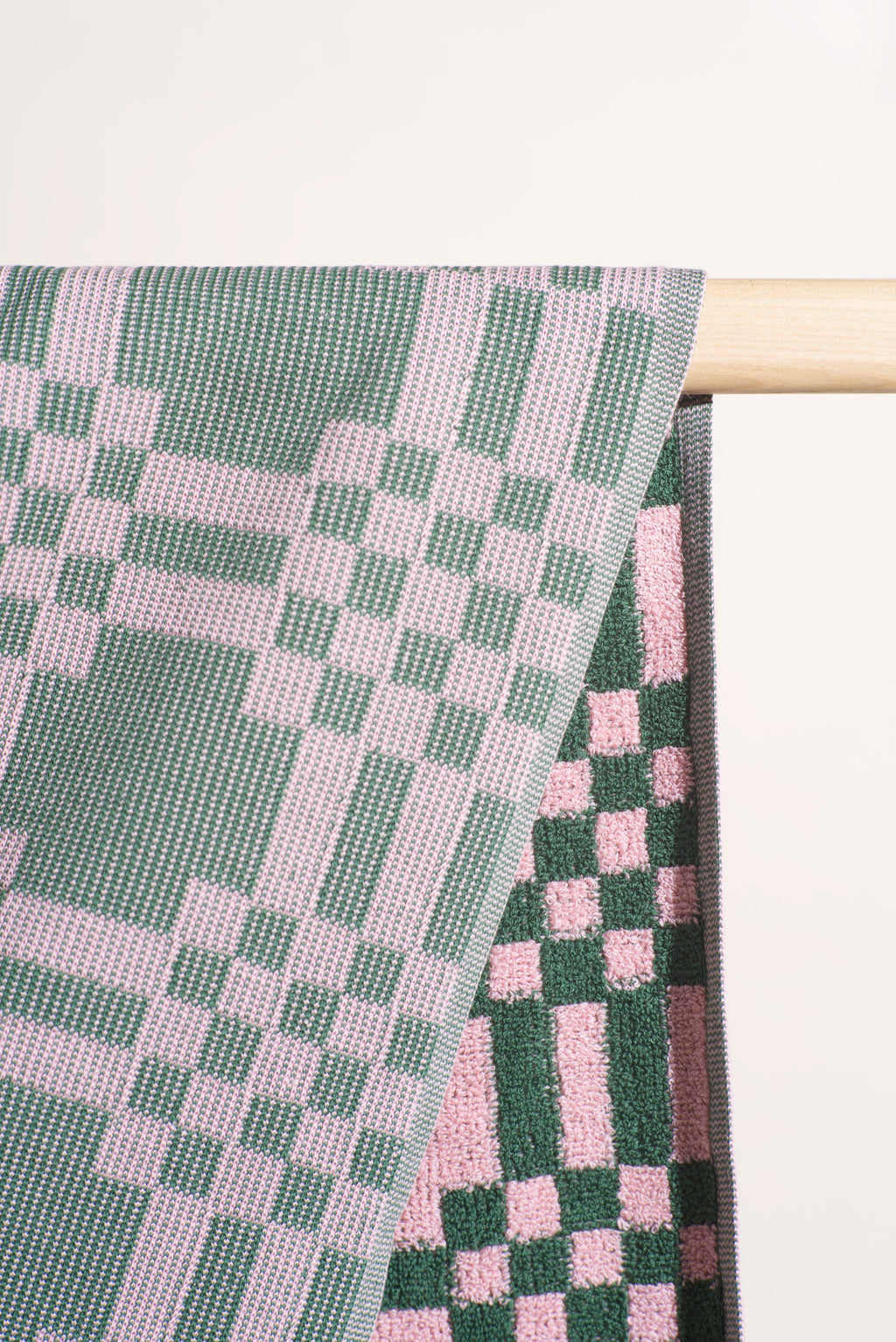 Weave Beach Towel | Pink & Green