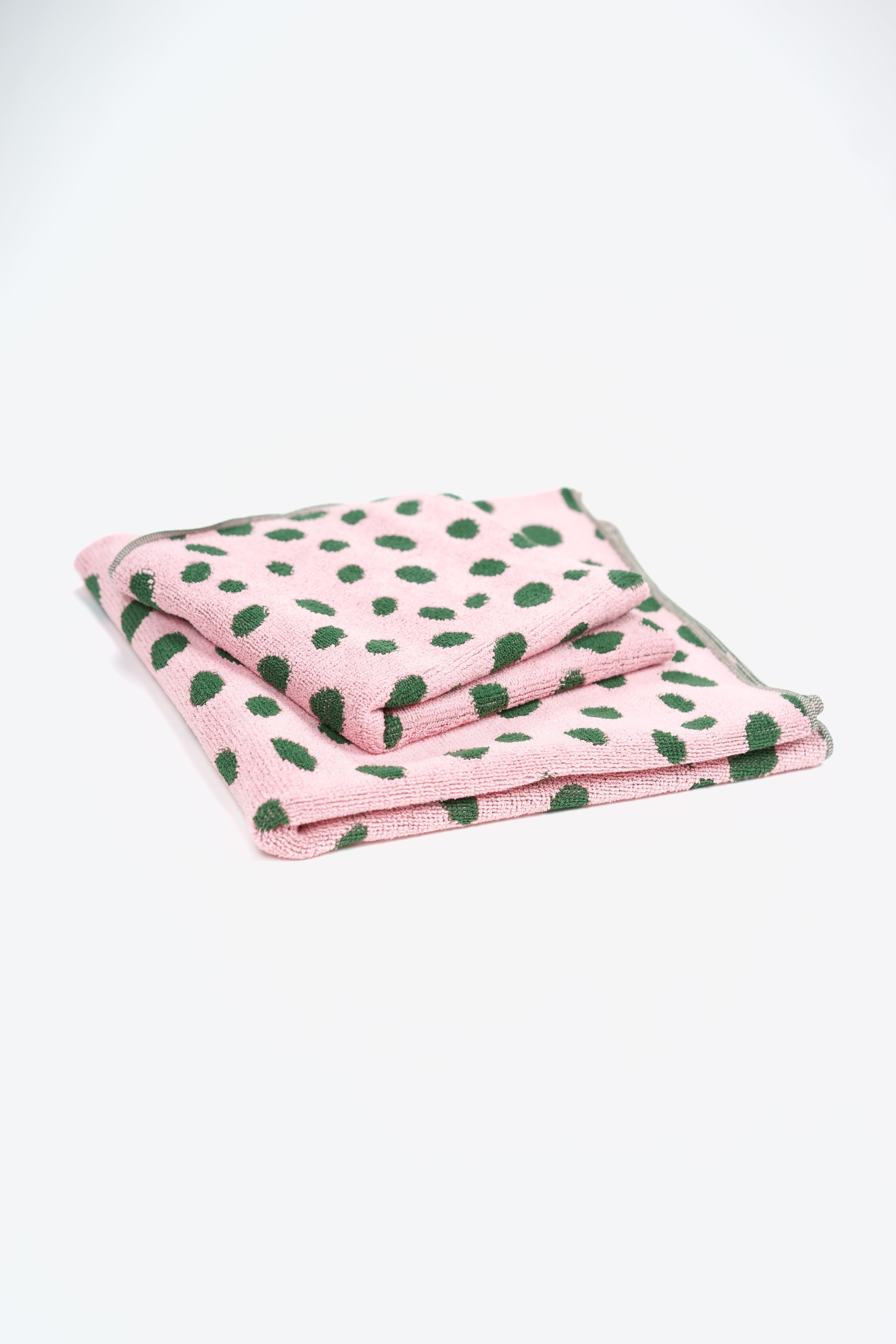 Pebbles Bath Towel | Pink & Green