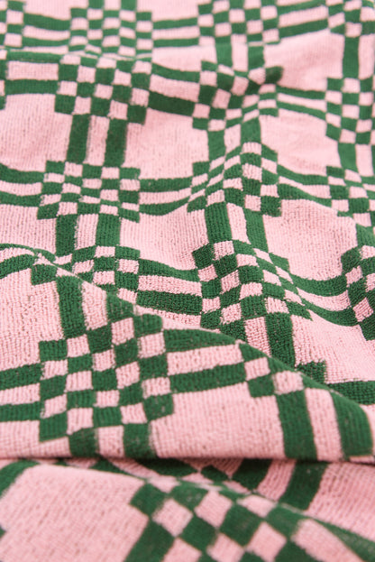 Weave Gym Towel | Pink & Green
