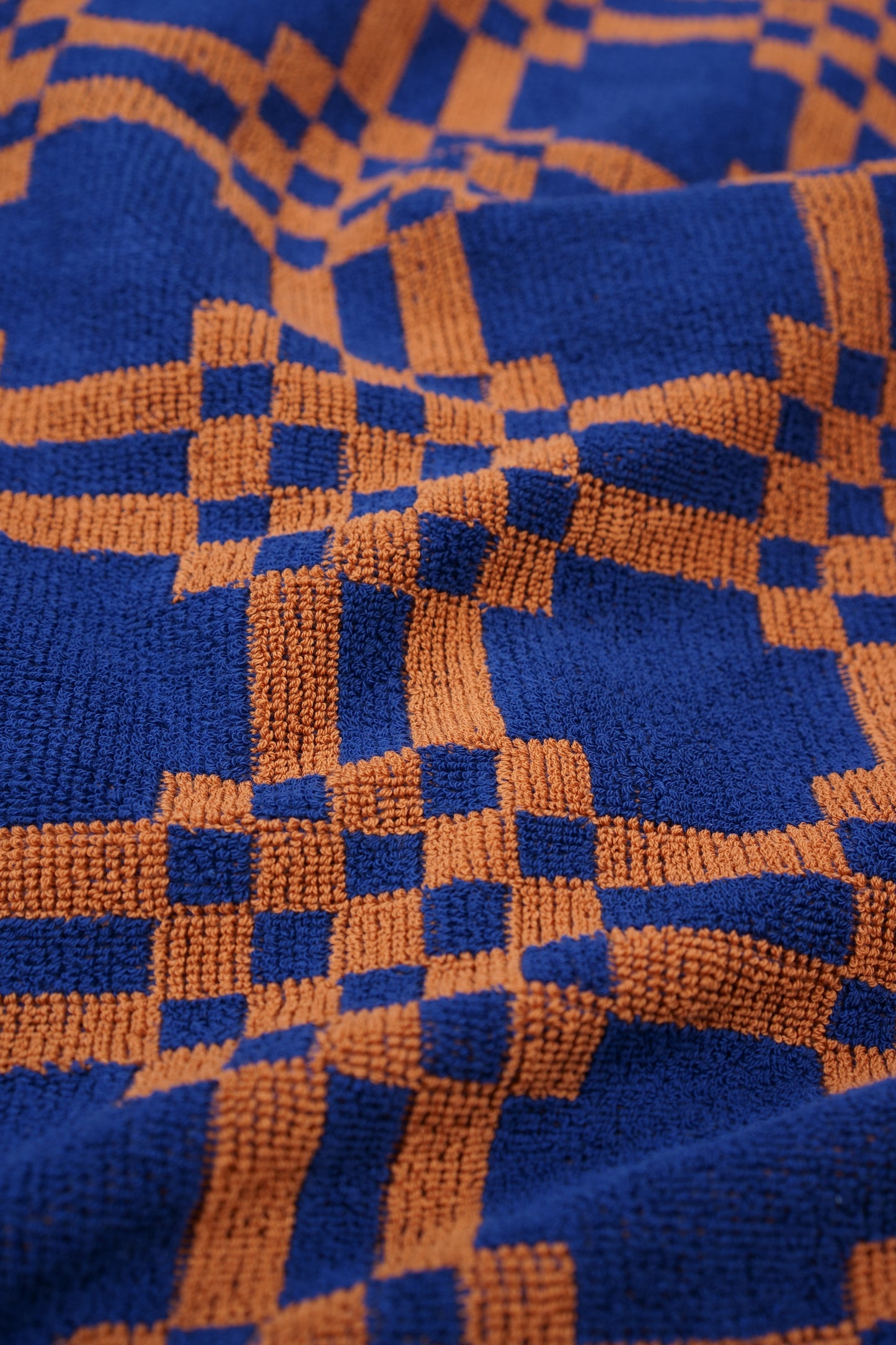 Weave Handtuch | Azure & Chestnut