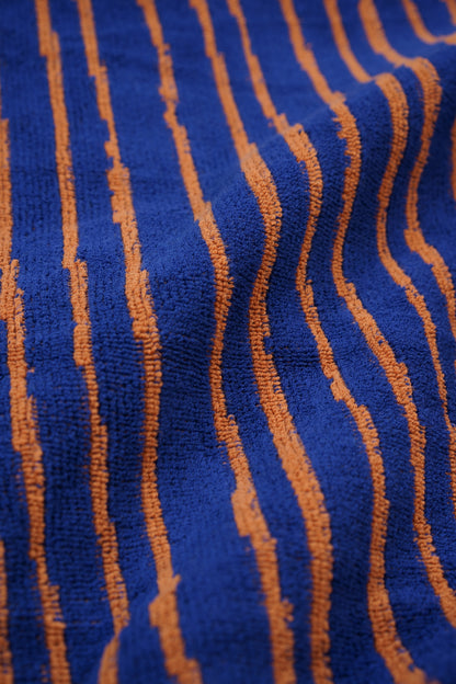 Stripe Gym Towel | Azure & Chestnut