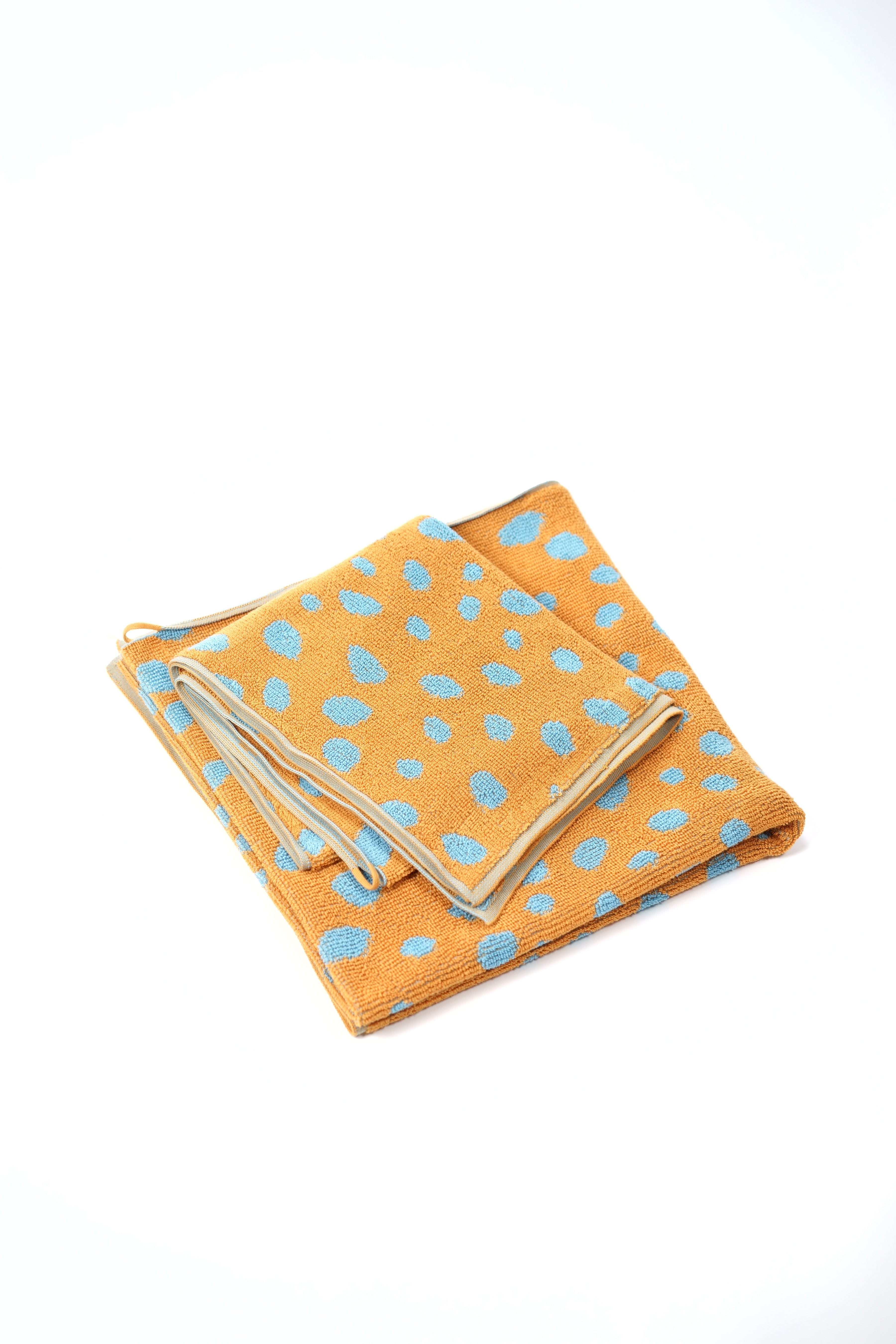 bath towel terry yellow blue frottee badetuch gelb blau set 