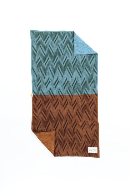 River Towel in Cocoa Teal