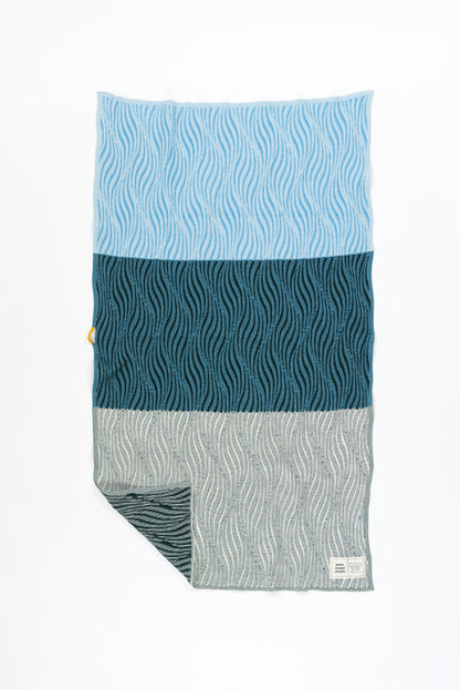 River Towel in Rainy Blue